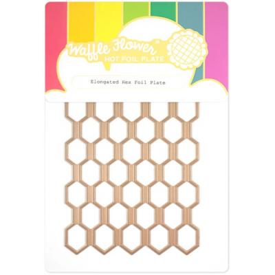 Waffle Flower Foil Plate - Elongated Hex